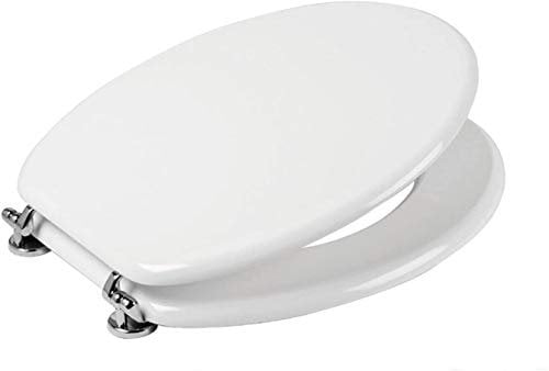 Copriwater Globo LEI MB. NUOVO BIANCO Cerniera Rallentata Soft Close Cromo-Sedile-Asse