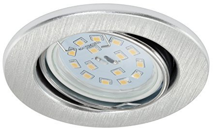 Briloner Leuchten, 8315-019, LED Einbauleuchten 1-flammig inkl. 1 x LED/GU10 5W, schwenkbar, Metall / aluminiumfarbig