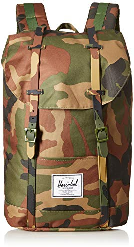 Herschel Unisex-Erwachsene Retreat Multipurpose Backpack, Woodland Camo/Woodland Camouflage, Classic