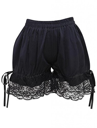 an*tai*na* Antaina Schwarze Spitze Baumwolle Gothic Rüschen Lolita Kürbis Hose Pumphose Shorts