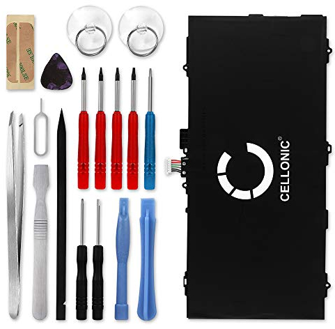 CELLONIC, Batteria per Tablet Compatibile con Samsung Galaxy SM-T800 Tab S 10.5, SM-T805 S (3.8V, 7900mAh) + Set di Attrezzi 17 Pezzi