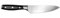 METRO Professional Couteau Chef, INOX, 16 cm, Ergonomique, Manche Noir