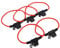 5PCS Keenso Support Mini Lame Porte-Fusible Boîtes de Fusibles 12V 30A en Ligne Étanche pour Voiture Camion Bateau (*1)