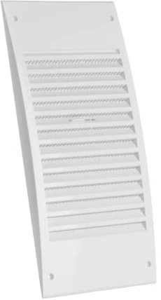 140x300mm Rejilla para Ventilación - Rejilla de Ventilación Regulable con Protección contra Insectos - Plástico ABS Blanco