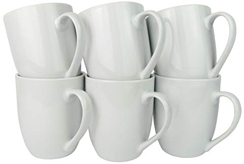 Retsch Arzberg Kaffeebecher/Kaffeetasse, Porzellan, 300ml, weiß (6 Stück im Set)