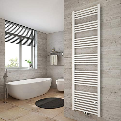Heilmetz Weiß BadHeizkörper 50 x 180 cm Handtuchtrockner Bad-Heizkörper Handtuchheizkörper Mittelanschluss Heizung 739 Watt Leistung Handtuchwärmer