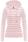 TrendiMax Felpa con Cappuccio a Strisce Donna Autunno Inverno Hoody Hoodie Pullover Sportivo Rosa M