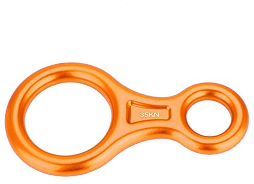 Rappel Gear Downhill Equipment, 35KN Figure 8 Descender Rescue Figure Climbing Safety Descender Rappel Ring Rock Climbing for Rappelling Climbing Downhill Rescue