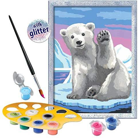 Ravensburger CreArt - Kit de peinture par numéros pour enfants - Motif ours polaire Pawesome - Pour enfants à partir de 9 ans- Version italienne