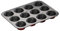 Hairy Bikers Bakeware, 12 Cup Muffin Tray, Non Stick, Dishwasher Safe, Red