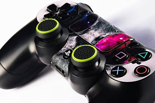 G-MOTIONS - Protezione Joystick per Playstation Xbox SWTICH - Thumbstick Protezione in silicone di alta qualità con materiale antiscivolo al centro (Nero Verde)