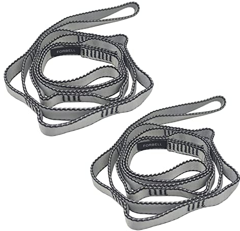 2pcs Daisy Chain, Verstellbare Nylon Strap, Yoga-Verlängerungsgurte (Silber-Grau)