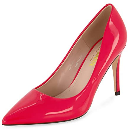 CUSHIONAIRE Décolleté Lola da Donna con + Comfort, Ampie larghezze Disponibili, Vernice Rossa 37 EU