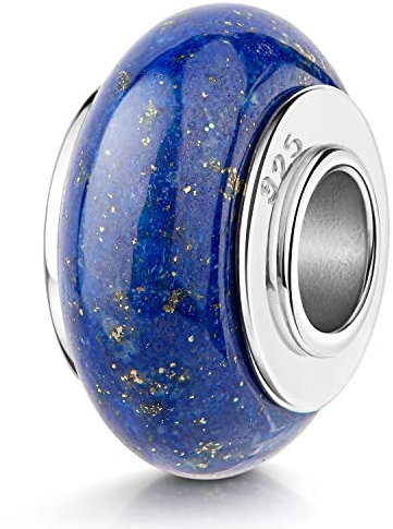 Materia Edelstein Lapislazuli Anhänger Silber 925 blau - Charms & Beads für Damen 1305