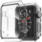 NEW'C 2 Stücke Hülle mit Glas Displayschutz für Apple Watch Series 3/2/1 42mm - Overall PC Case Slim Hartglas Displayschutz Schutzhülle für Apple Watch 42mm Serie 3/2/1 - Transparent