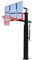 Basketball Stand Outdoor Fixed Basketball Hoop For Adults And Teenagers, Manual Lifting 1.4-3.05m Dunk System,With Tempered Backboard (Color : Black, Size : 140x90cm/55x35in)