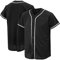 Baseball-Trikot für Männer und Frauen, Baseball-Shirts für individuelles Button-Up-Shirt, Hipster-Hip-Hop-Sportuniformen, Schwarz, XL