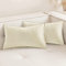 MIULEE 2er Set Samt Kissenbezug Flansch Kissenhülle Dekorative Sofakissen Dekokissen Umwickelte Kante Kissenbezüge Zierkissenbezug für Sofa Wohnzimmer Schlafzimmer 40x60 cm Beige