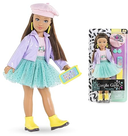 Corolle Girls Luna Mailand Fashion, Ankleidepuppe im Mailänder Fashion Week Look und 4 Teile, Vanilleduft, 28cm, ab 4 Jahre