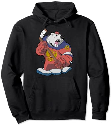 Bär Eishockey Hockey UdSSR Russisch Russland Pullover Hoodie