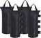 CACTIYE Baldachin-Gewichtssäcke für Pop-Up-Zelt, Sandsäcke, Beingewichte für sofortigen Outdoor-Sonnenschutz, Baldachin, Beine (rund, 4 Stück, 19 x 50 cm, schwarz)