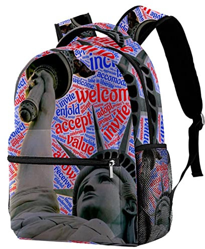 Rucksack Leichter Tagesrucksack American Statue of Liberty Rucksack für Schule