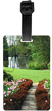 Manor Garden Bedruckter Kofferanhänger, Gepäckanhänger, einzigartig, niedlich, Silikon, Gepäckanhänger, Gepäckanhänger, Sichtschutz, Reisetaschen-Etiketten, Kofferanhänger