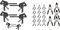 Amazon Basics - Set di 6 morsetti a barra: 2 unità da 10,16 cm, 4 unità da 15,24 cm & Set di 20 morsetti a molla in acciaio: 15 unità da 1,91 cm, 5 unità da 2,54 cm