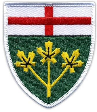 Wappen Ontario – Magnetische Rückseite – bestickter Aufnäher/Abzeichen/Emblem