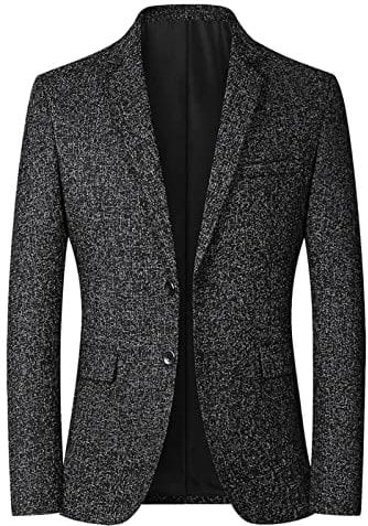 MGSFGlk Blazer Herren Kurzblazer Casual mit Tasche Slim Blazerjacke Arbeit Revers Mantel Einfarbig Wärmer Arbeitsbüro Jacken Leicht Tunika Herbst Büro Jacke Business Sakko Elegant Dünn Festlich