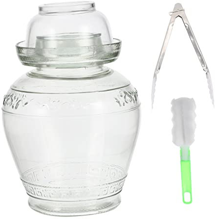 LIFKOME Pickle Jar Set Glas Pickle Pot Haushaltsaufbewahrung Dicht Verschlossen Moderner Stil Material