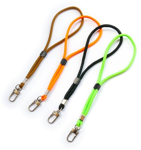 trage.band® kurzes verstellbares Handgelenk-Trageband mit Karabinerhaken, 4 Kontrastfarben
