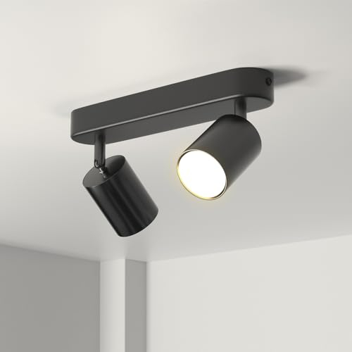 BrightArk Focos de Techo Orientables, Lampara LED techo Focos GU10, Focos LED Interior Techo, Foco LED Interior Aplique Techo Ajustables Para Cocina, Dormitorio, Pasillo, Sin Bombilla