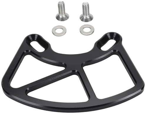 Hominas Kettenführung MTB, ISCG05 ISCG 03 Fahrrad Kettenschutz Aluminiumlegierung Bash Guard für 22T bis 46T Kettenblätter geeignet Downhill Fahrrad (Schwarz)