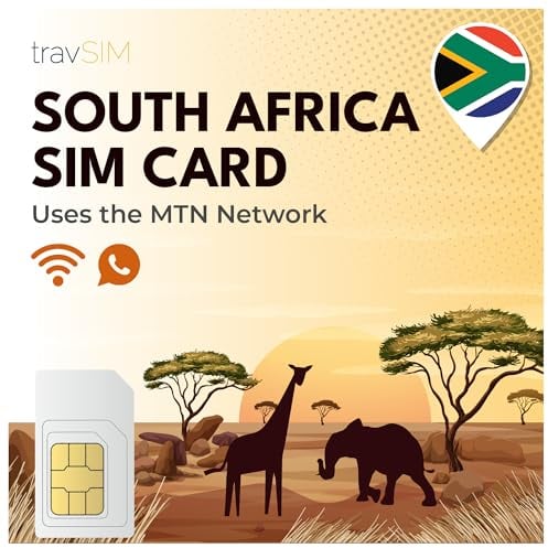 travSIM Südafrika SIM-Karte | Nutzt das MTN-Netz | 100GB Mobile Daten mit 4G-Geschwindigkeit|SIM-Karte für Südafrika kann bis zu 3 Geräte hotspotten. | Gültig für 90 Tage