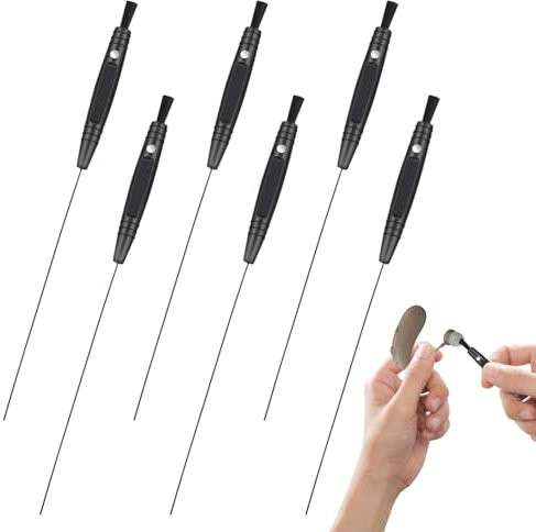 Hearing Aid Cleaning Wire,6PCS Hearing Aid Cleaning Kits,Reusable Hearing Aid Cleaning Kit,Multifunctional Hearing Aid Cleaner for Sound Tubes