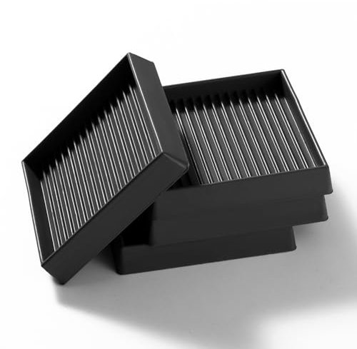 VooGenzek 4 Stücke 7.6cm Quadratisch rutschfest Möbeluntersetzer, Möbeluntersetzer aus Gummi, Möbeluntersetzer Hartholzböden, für Bett Schrank Sofa Stuhl Tisch Klavier, Schwarz