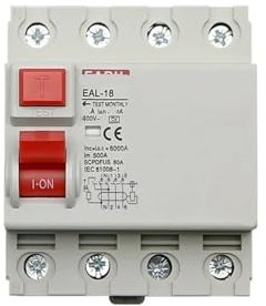 IYNWBJTS Interruttore differenziale di Sicurezza Interruttore magnetotermico differenziale elettromagnetico 4P 10/30mA Tipo A(30mA,4P 50A)