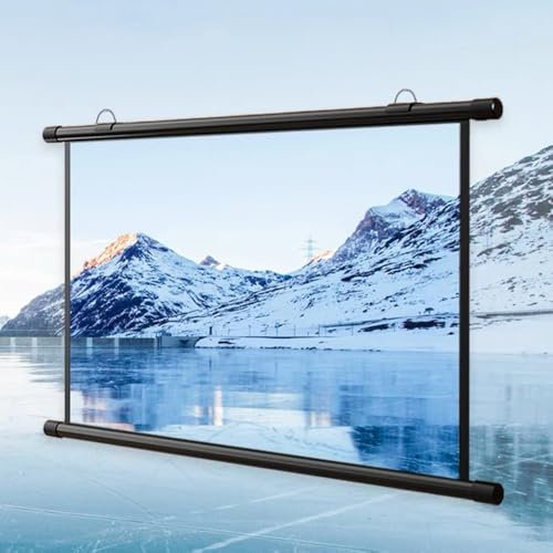 GSKDZG HD Projector Screen Manual Pull Down Projection Screen 30 40 50 60 72 Portable Home Theater Movie Screen For Indoor Outdoor, 4:3 16:9 Format(40 Inch (4:3))