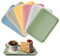 Rongxze 6 Pièces Plateau Plastique, 24.8 x 17.8cm Réutilisable Plateau de Service Rectangulaire, 6 Couleurs Incassable Plateau Antidérapant pour Cuisines et Maison, Restaurants, Bar, Café