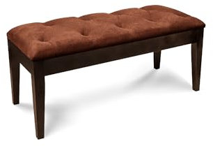 SOFTO Sitzbank Tara – Sitzbank Esszimmer – Bank Flur – Holzbank – Polsterbank – Esszimmerbank Hall Bench – Boucle Braun