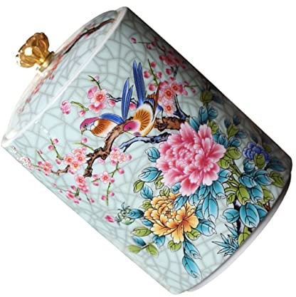 Zerodeko Porzellan Behälter Für Tee Keramik Teevorratsdose Mit Luftdichtem Deckel Aufbewahrungsbox Für Losem Tee Trockenfrüchte Snacks Kaffee Etc