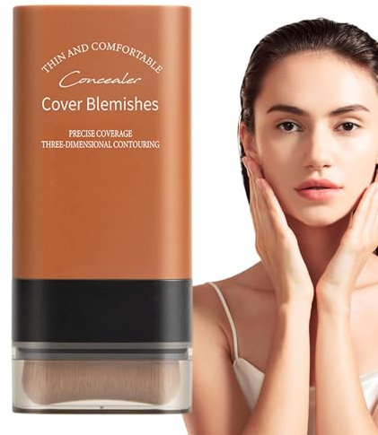 Vivien Beauty 2025 Korean Hydrating Lightweight Foundation Stick With Brush, Full Coverage, Smudge-proof, Radiant & Charming, Versatile Use, #2