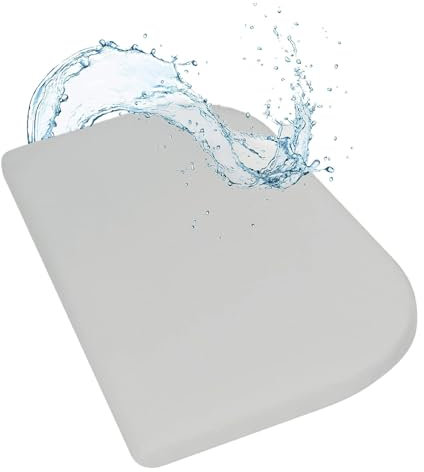 WhizProducts Wasserdichtes Spannbettlaken Silbergrau 81x42 cm kompatibel mit Babybay Beistellbett Original - Spannbetttuch mit integriertem atmungsaktiven Matratzenschoner