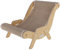 Kerbl Pet Sundowner Chaise Longue pour Chat, en Bois et sisal de qualité supérieure, pour l'intérieur et l'extérieur, Charge maximale : 12 kg, Marron, 52 x 37 x 37 cm