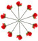 Kisangel 10 Teiliges Zauberstab Requisit Für Zauberer Rosentricks Rose Die Erscheint Faltbare Rose Gimmick Rosen Requisiten Pastellrose Burgunderrot Tricks Rosen Performance