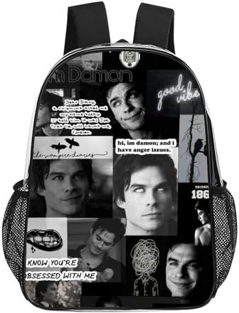 ILWVWVHK The Vampire diaries Backpack Elegant Clear Swim Bag Transparent PVC Waterproof Rucksack for Boys Girls Kids