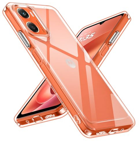 ivoler Nie Vergilbung HD Klar Hülle für Motorola Moto G06 / G06 Power, [Militärschutz] Stoßfest Handyhülle Kratzfest Transparent Hard PC Rückseite Schutzhülle Dünn Durchsichtige Bumper Case