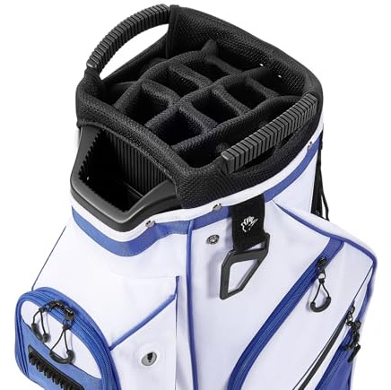 VEVOR Sac de Golf pour Chariot, Sac de Clubs de Golf 15 Compartiments Supérieurs, pour Golfette Voiturette Golfeur, Léger avec Séparateur sur Toute la Longueur, Bandoulière, Housse de Pluie et Poche