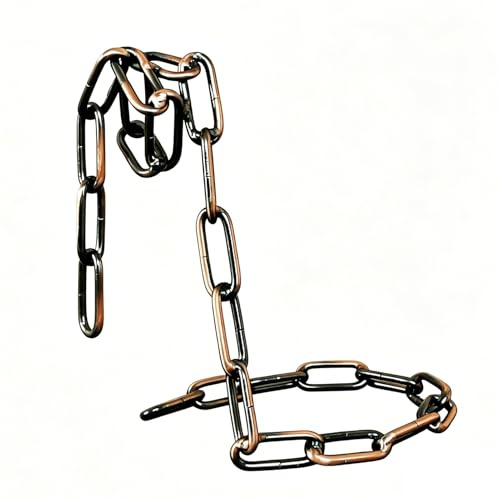 Fockety Single Wine Bottle Holder, Creative Floating Illusion Countertop Wine Rack, with Stable Strong Load Bearing Metal Chain Design, for Tabletop Decor in Living Room, Bar, Cafe (Bronze)